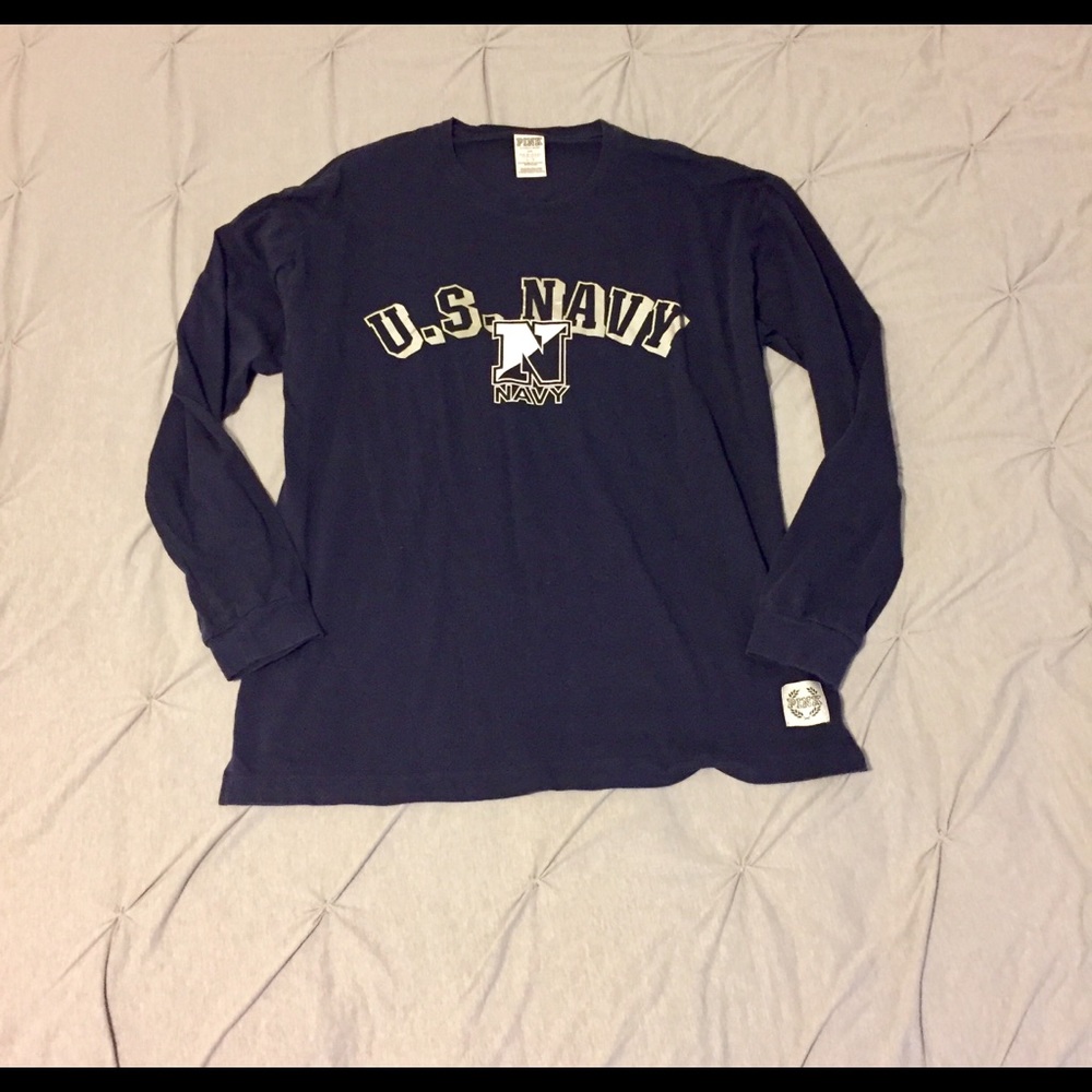 VS Pink US Navy long sleeve tee